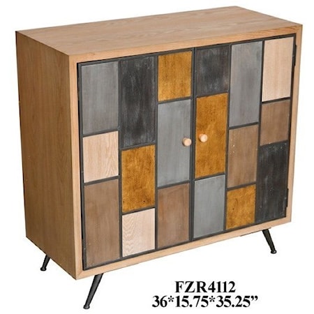 Multi-Colored 2 Door Cabinet